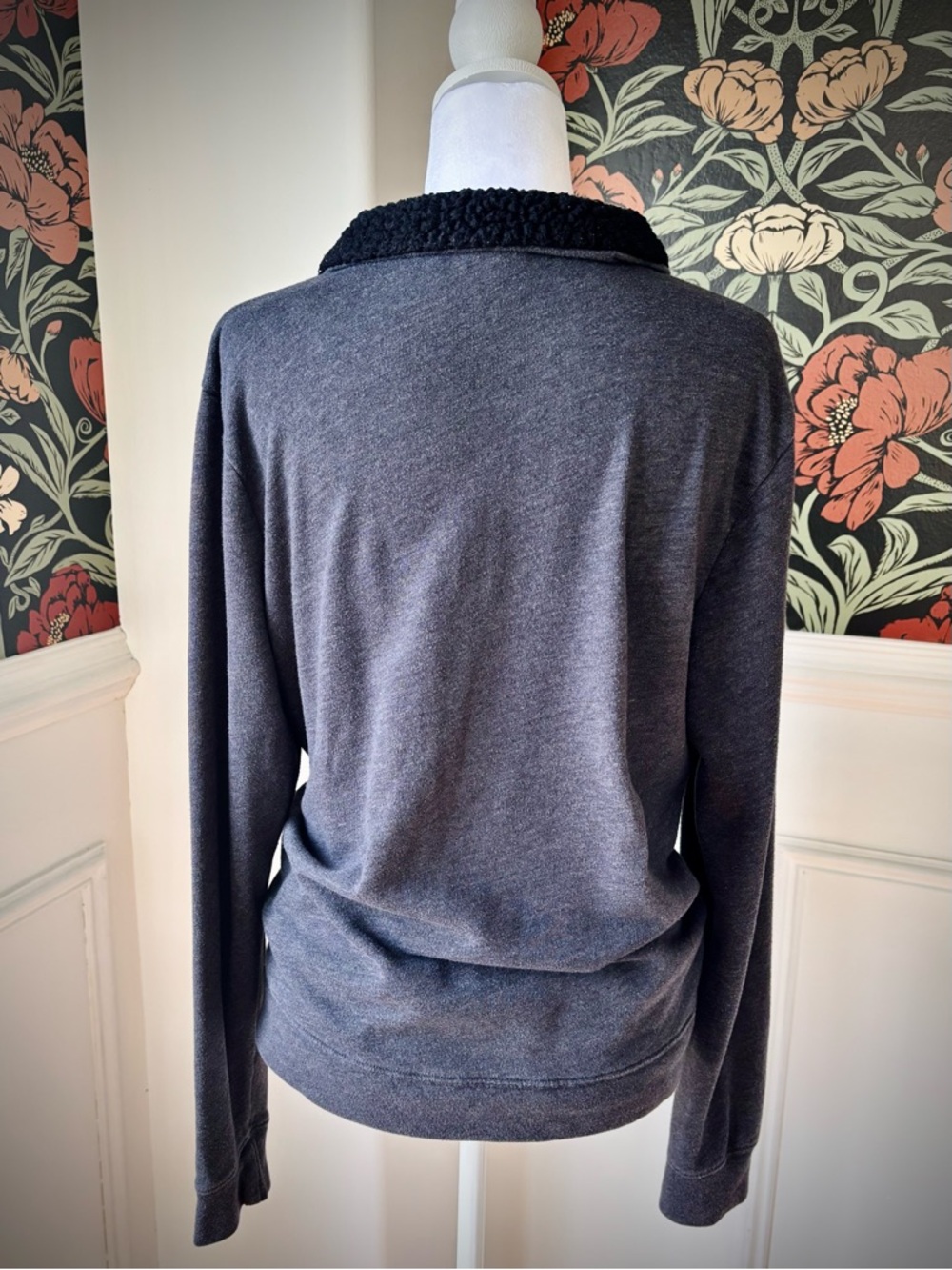 Cozy PINK 3/4 Zip Collar Sweater Sporty Chic - Picture 4 of 5